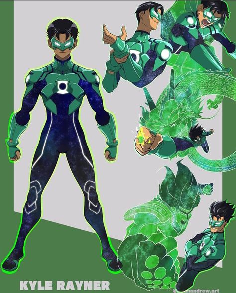 Kyle Rayner, Green Lantern Corps, Dc Comics Heroes, Univers Dc, Dc Comics Artwork, Superhero Characters, Dc Comics Characters, Superhero Design, Super Hero Costumes