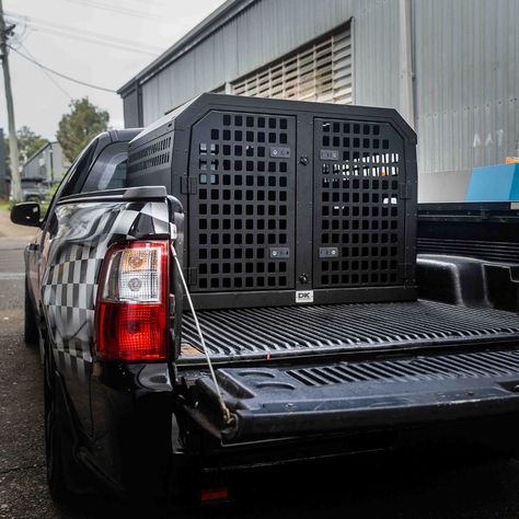 K9 Puppy, Dog Box For Truck, Custom Dog Crate, Ute Trays, Dog Kennel Designs, Dog Trailer, Tub Tray, Pet Transport, Volkswagen Amarok