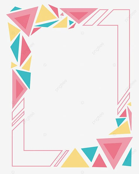 Geometric Border Designs For Projects, Front Page Design Template, Geometric Borders Design, Block Border Design, Diy Borders For Projects, Triangle Border Design, Ideas For Portfolio Design, Chart Front Page Design, Chart Designs For Project