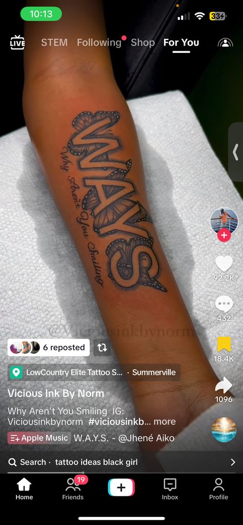 W A Y S Tattoo Meaning, W.a.y.s Tattoo Jhene Aiko, My Mothers Keeper Tattoo, Tattoo Jhene Aiko, Ways Tattoo Jhene Aiko, W A Y S Tattoo, Ways Tattoo, Jhene Aiko Tattoos, Tattoo Homme