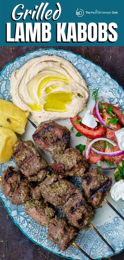 Lamb Shish Kabob Marinade, Greek Lamb Kabobs, Lamb Mediterranean Recipes, Lamb Kabob Marinade, Greek Lamb Marinade, Lamb Kabobs On The Grill, Lamb Marinade Grilled, Lamb Kebabs Recipes Skewers, Lamb Kabob Recipes