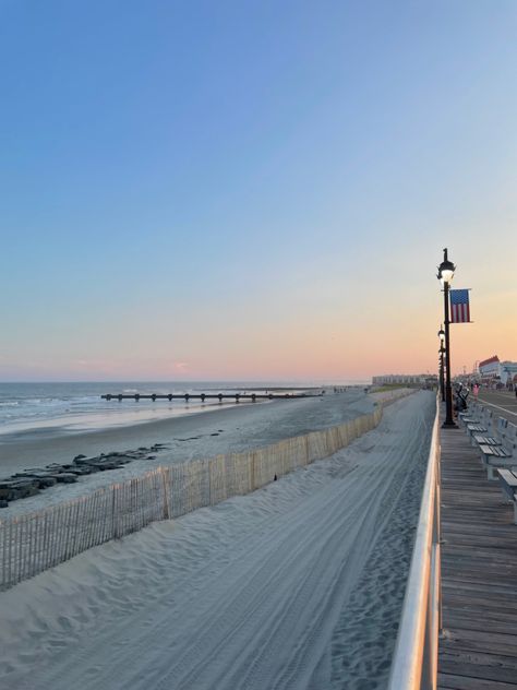 Coastal Town Aesthetic, Coastal Beach Town, Beach Song, Costal Granddaughter, Atlantic City Boardwalk, East Coast Beaches, Sea Isle City, City By The Sea, Coastal Summer