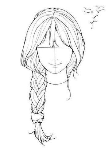 Female Bangs Drawing, Hair Down Drawing, Jesus Drawing, Oc Hair, Tracing Art, Pelo Anime, Drawing Hair Tutorial, Fashion Drawing Sketches, Hair Sketch