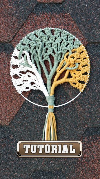 Macrame Tree Of Life With Crystals, Macrame Tree Branch, Macrame Tree Of Life Tutorial How To Make, Diy Macrame Tree Of Life Tutorial, Tree Of Life Macrame Pattern Tutorial, Macrame Tree Of Life Tutorial, Tree Of Life Diy, Macrame Tree Of Life, Tree Of Life Macrame