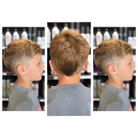 28 Cute Boys Haircuts Cool and School Ready Kids Modern Mullet Haircut, Faux Mullet Boys, Kids Mullet Haircut 2023, Boys Short Mullet Haircut, Euro Mullet Kids, Boys Mullets Modern, Boy Mullet Haircut Kids, Cute Mullet Boys, Mohawk Mullet Kids