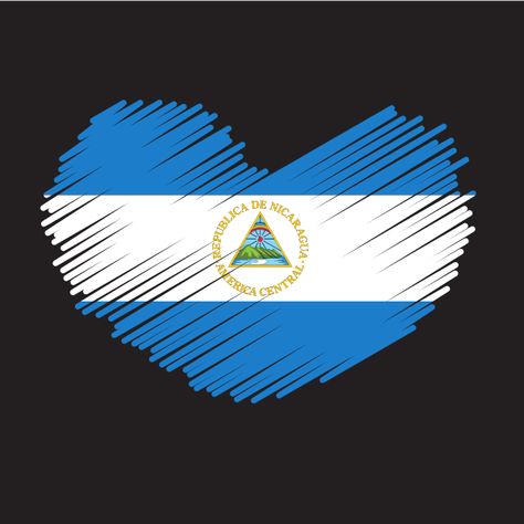 Nicaraguan flag patriotic symbol Nicaraguan Flag, Patriotic Symbols, The Flag, Free Clip Art, Free Svg, Nicaragua, A Heart, Country Flags, Flag