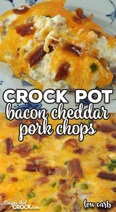 Cheddar Pork Chops, Easy Crockpot Dump Meals, Crock Pot Pork Chops, Crock Pot Pork, Pork Crockpot Recipes, Pork Chop Recipes Crockpot, Easy Pork Chops, Pork Chop Recipes Baked, Crockpot Pork Chops