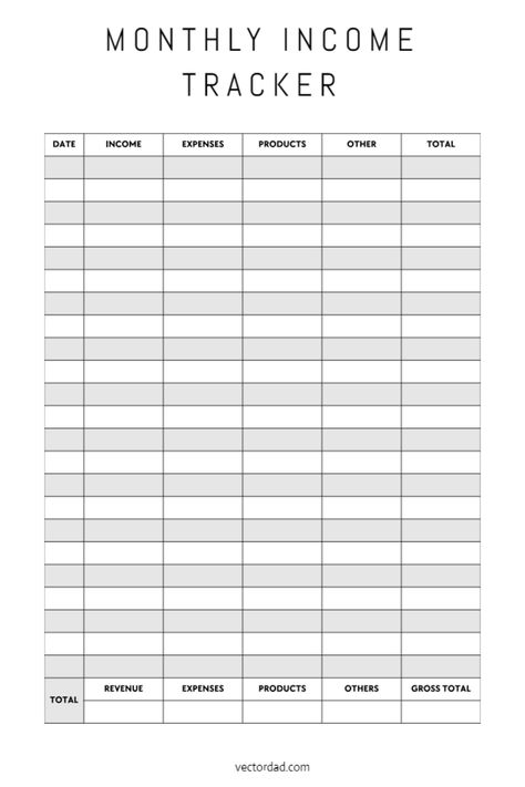 Monthly Income Tracker, Income Tracker, Diy Beaded Rings, Monthly Income, Tracker Template, Budget Tracker, Organize Your Life, Budget Planner, Financial Planning