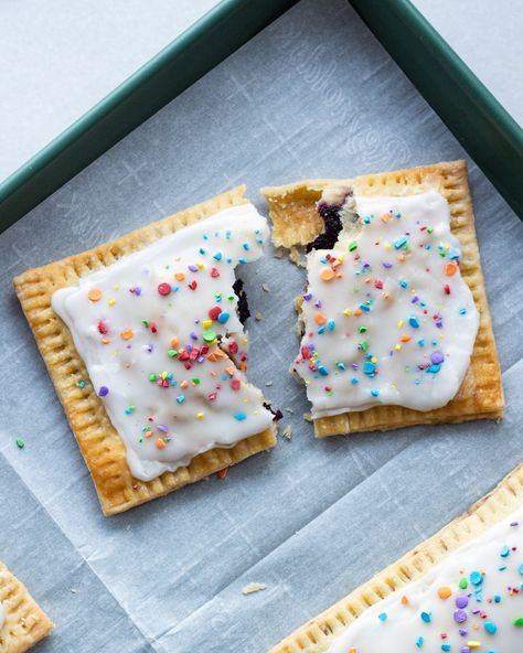 Big Pop Tart, Giant Pop Tart, Blueberry Poptart, Homemade Poptarts, Strawberry Pop, Poptart Recipe, Strawberry Pop Tart, Giant Strawberry, Homemade Strawberry Jam