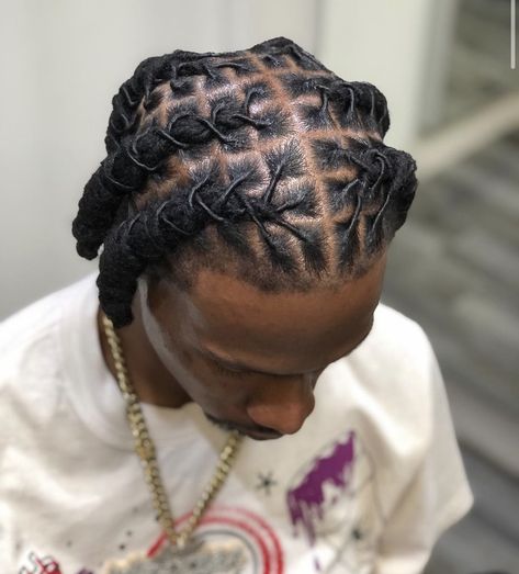 Dread Head Styles Men, Dread Designs For Men, Locks Styles For Men Dreadlocks, Locs Hairstyles For Men With Fade, Loc Braid Styles For Men, Dreadlock Styles For Short Hair, Quick Dread Styles Men, Locs Designs For Men, Short Hair Twist Styles Men