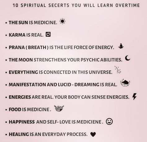 Deion 𓋹 on Instagram: “Spiritual secrets you’ll learn overtime: Would you add anything to the list ?” Spiritual Secrets, Healing Witchcraft, Expanding Consciousness, Soul Awakening, Psychic Development Learning, Soul Growth, Everything Is Connected, Meditation Mantras, Soul Healing