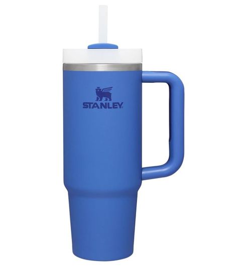 STANLEY Quencher H2.0 FlowState Stainless Steel Vacuum Insulated Tumbler with Lid and Straw for Water, Iced Tea or Coffee, Smoothie and More Stanley Cup With Accessories, Iris Stanley Cup, Blue Stanley Cup, Eminem Daughter, Stanley Blue, Blue Stanley, Stanley Cup 40 Oz, Hydration Challenge, Stanley 30oz