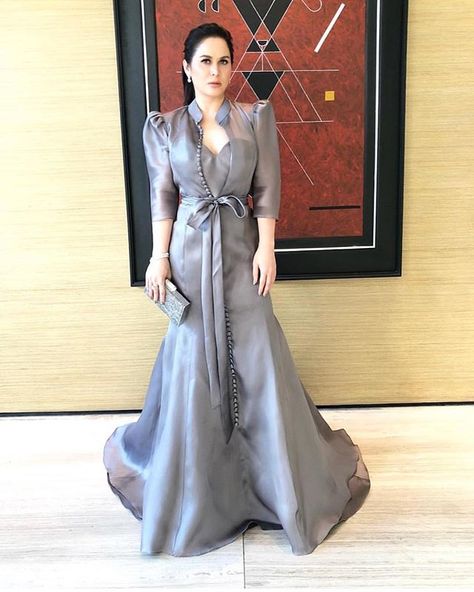 you made our dress more elegant Filipiniana Dress Modern Plus Size, Ninang Dress For Wedding Philippines, Filipiniana Dress Modern Philippines, Filipiniana Gown, Modern Filipiniana Gown, Filipiniana Wedding Dress, Kim Chiu, Modern Filipiniana Dress, Wedding Philippines