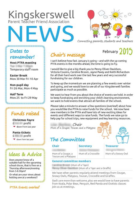 revamped newsletter Pto Newsletter Template Free, Team Newsletter Ideas, Pto Newsletter Ideas, Pta Fundraising Ideas Uk, Work Newsletter Ideas, Pta Newsletter Template Free, Principal Newsletter To Staff, School Newsletter Ideas, Pto Meeting