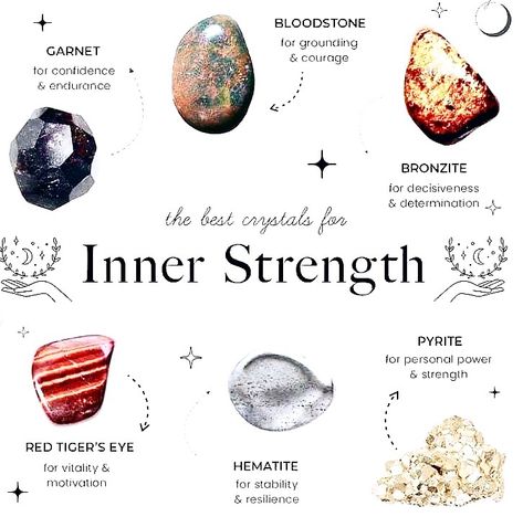 CRYSTALS FOR INNER STRENGTH 💎 💎Garnet 💎Tigereye 💎 Bloodstone ���💎Pyrite 💎Bronzite 💎Hematite #crystalhealing #crystals #crystalmagic #magical #selfcare #selflovejourney #selfmade #strength #innerstrength #you #u #youth #goodvibes #ınstagood #trend #trendingreels #trendingnow #fashiontrend #fashion #style #beauty #beautiful #beauty #woman #womenstyle #womanpower #powergirl #girl #girls #makeup #loveyourself Crystal Magic, Power Girl, Spiritual Healing, Inner Strength, Girls Makeup, Powerful Women, Crystal Healing, Garnet, Self Love