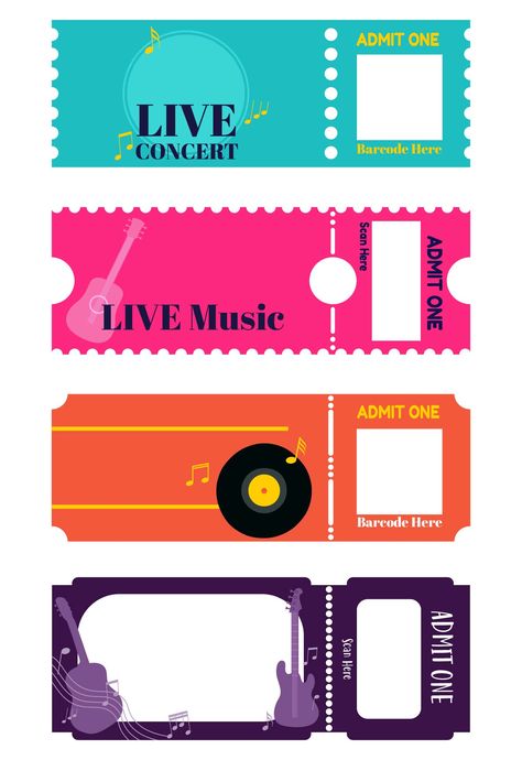 Blank Concert Ticket Template Free Concert Ticket Drawing, Diy Concert Tickets Gift, Printable Tickets Template Free, Ticket Design Template Free Printable, Diy Concert Tickets, Free Ticket Template, Concert Ticket Art, Concert Ticket Template Free, Ticket Template Free Printables