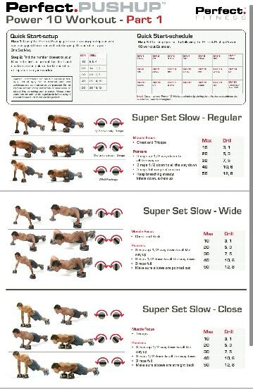 Perfect pushup workout. Pushup Board Workout, Perfect Pushup Workout Chart, Perfect Pushup Workout, Home Gym Large, Tricep Workout Gym, Pushup Workout, Perfect Pushup, Power Of 10, Time Under Tension