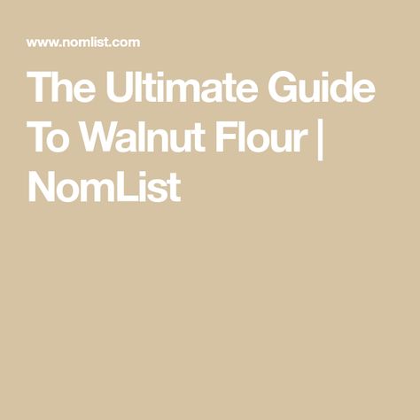 Walnut Flour Cookies, Walnut Flour Recipes, Walnut Flour, I Am Busy, Inflammatory Recipes, Flour Alternatives, Walnut Recipes, No Flour Cookies, Best Blenders