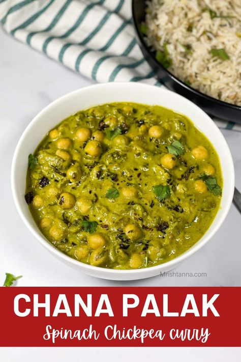 Chana Palak (Spinach Chickpea Curry) • Simple Sumptuous Cooking Chana Saag Recipe, Chana Palak, Chana Saag, Low Carb Instant Pot Recipes, Aloo Curry, Vegan Chickpea Curry, Chickpea Curry Recipe, Vegan Curry Recipes, Asian Meals