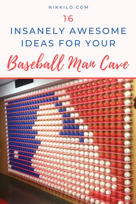 Looking for ideas to take your baseball man cave to the next level? I’m sharing 16 ideas for building and decorating a baseball man cave so you can create a truly awesome space to watch games in or host watch parties. You’ll find all sorts of ideas when it comes to furniture, decor, wall decals, signage, games, lighting, displaying baseball memorabilia, and more. Plus, I’m linking all the best finds to help you recreate these ideas for your own baseball man cave. Tap to keep reading! Baseball And Football Room Ideas, Baseball Theme Office, Displaying Sports Memorabilia, Baseball Theme Room Decorating Ideas, Sports Themed Airbnb, Boys Baseball Room Ideas, How To Display Sports Memorabilia, Baseball Themed Man Cave, Baseball Themed Rooms For Boys