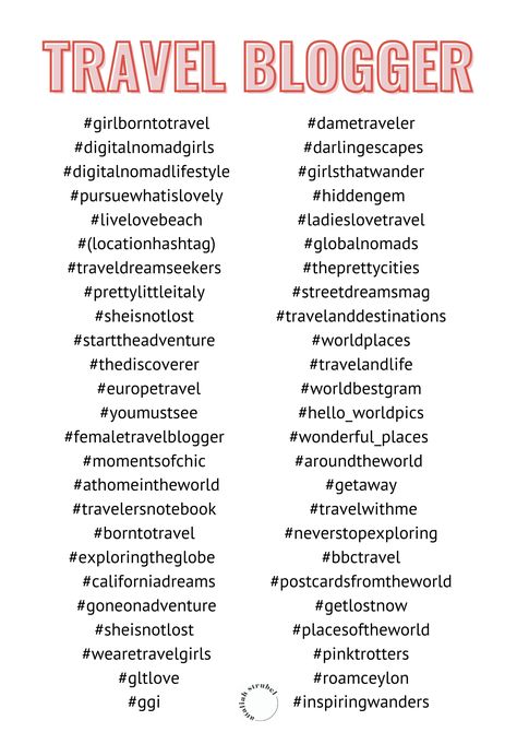 Hashtags For Pinterest, Travel Influencer Content Ideas, Beach Hashtags Instagram, Traffic Captions, Aesthetic Hashtags For Instagram, Travel Blog Names, Travel Blogger Aesthetic, Lovely Captions, Travel Consultant Business