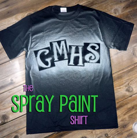 Snips & Spice: The Spray Paint Shirt.  Tips and tricks for spray painting shirts.