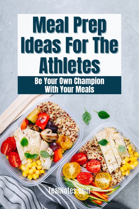 Are you looking for ways to fuel your body like a pro athlete? Check out these meal prep ideas for athletes that will help you reach your peak performance. From protein-packed meals to energy-boosting snacks, these recipes are perfect for players looking to up their game. Say goodbye to bland meals and hello to delicious, nutritious fuel for your body. Get a FREE printable meal planner today and start meal prepping like a champion today! Meal Prep For Football Players, Meal Prep For Teenage Athletes, Meal Prep For Athletes, Meal Prep Dinner Ideas, Healthy Meal Prep Dinner, Start Meal Prepping, Affordable Meal Prep, Team Meal, Athlete Food