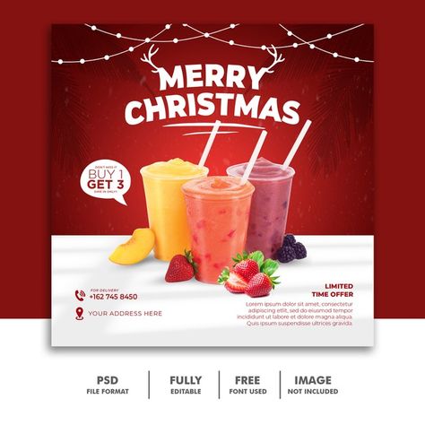 Christmas Instagram Stories, Christmas Social Media, New Year's Drinks, Restaurant Promotions, Fashion Sale Banner, Christmas Promo, Instagram Stories Template, Christmas Instagram, Food Template