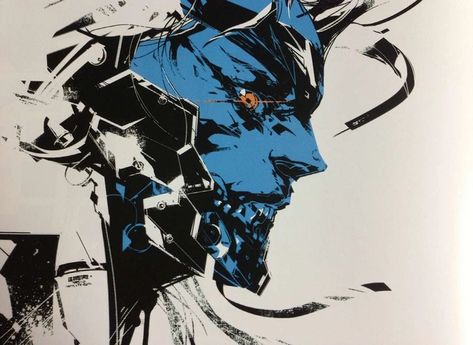 Art of Metal Gear Solid by Yoji Shinkawa - post - Imgur Organic Armor, Yoji Shinkawa, Raiden Metal Gear, Metal Gear Solid Series, Metal Gear Series, Metal Gear Rising, Gear Art, Face Illustration, Metal Gear Solid