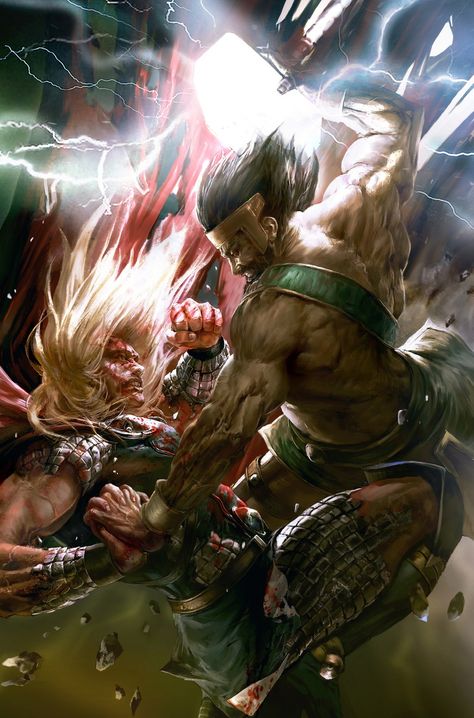 http://alane.cgsociety.org/art/photoshop-hercules-vs-thor-illustration-2d-1227117 Hercules Marvel, Thor Art, Thor Odinson, The Mighty Thor, Marvel Characters Art, Comics Marvel, Marvel Thor, Marvel Comics Art, Mythology Art