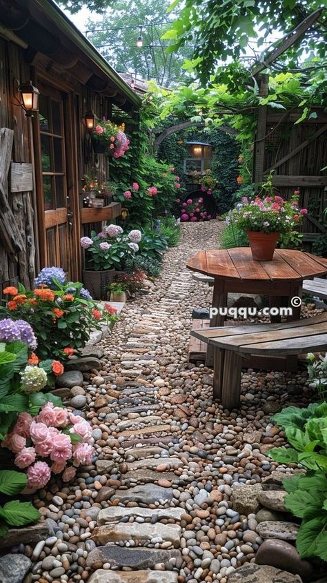 Gingerbread Buildings, Cottage Core Backyard, Meandering Path, English Landscape Garden, Storybook Gardens, English Garden Style, Ideas Garden Design, Cottage Backyard, Garden Archway