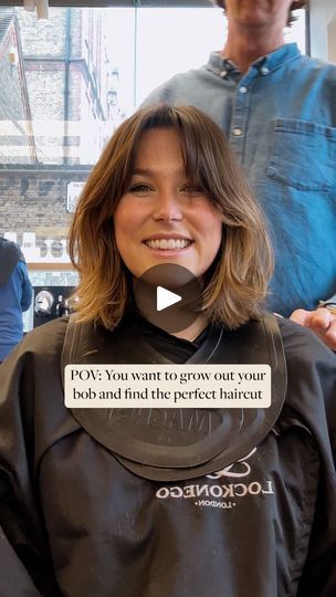 304K views · 1.3K reactions | We’ve been going wild for bob hairstyles since last year, so what’s next for 2024? Bangs! Curtain bangs, baby bangs, full on bangs à la #TaylorSwift and wispy fringes as seen on #KylieJenner and her latest bob cut… they’re back and as @lottiearabella discovered a great addition for growing out a bob. | eliza Curtain Bangs Bob, Growing Out A Bob, Baby Bangs, Curtain Bangs, Bob Cut, Grow Out, Kylie Jenner, Bob Hairstyles, Body Care