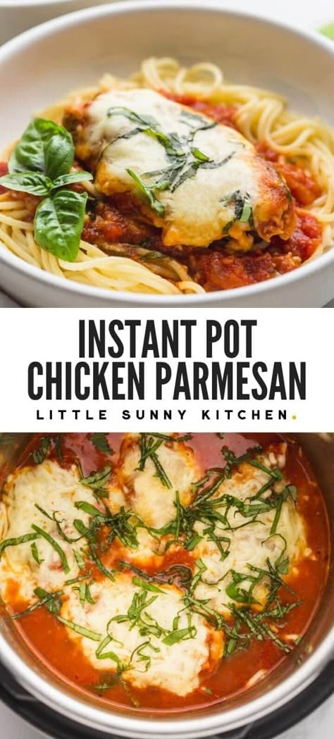 Buttered Spaghetti, Instant Pot Chicken Parmesan, Instapot Recipes Chicken, Chicken Parmesan Recipe, Chicken Parmigiana, Pot Recipes Easy, Best Instant Pot Recipe, Instant Pot Recipes Chicken, Instant Pot Dinner Recipes