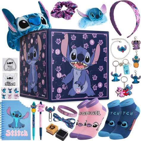 Stitch Advent Calendar, Disney Advent Calendar, Cute Calendars, Lilo And Stitch Toys, Lilo I Stitch, Purple Stitch, Stitch Gifts, Lilo And Stitch Merchandise, Lilo Und Stitch