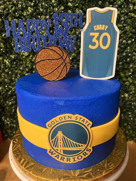 Steph Curry Cake, Stephen Curry Cake, Warriors Cake, Golden State Warriors Cake, Sports Cakes, Soccer Cake, Sport Cakes, Bday Cake, Steph Curry