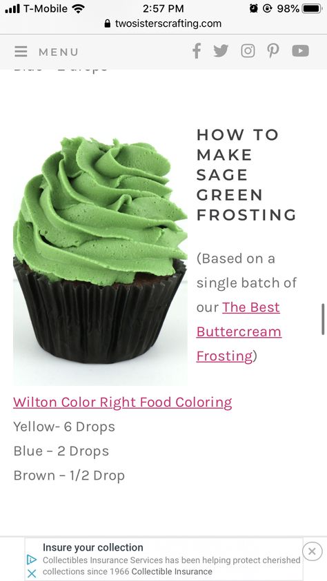 Green Frosting Color Chart, Green Frosting Recipe, Sage Green Food Coloring, How To Get Sage Green Frosting, Sage Icing Color, Sage Green Frosting Recipe, Sage Food Coloring, Sage Green Fondant Cake, Sage Frosting Color