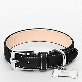 LEATHER COLLAR WITH BONE CHARM Boy Dog Collars, Coach Dog Collar, Cool Dog Collars, Deaf Dog, Emotional Support Dog, Leather Dog Collar, Boy Dog, Dog Training Collar, Leather Collar