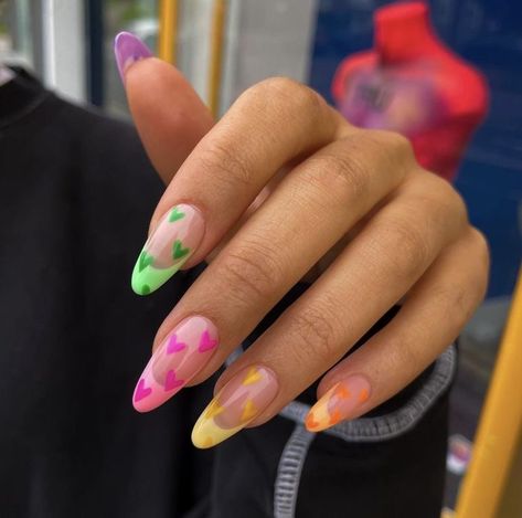 Retro Nails, Hippie Nails, Short Acrylic Nails Designs, Festival Nails, Neon Nails, Minimalist Nails, Dream Nails, Glitter Nail Art, Fire Nails