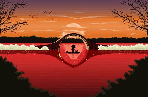 spiritfares, sunset, pixel art, por do sol Stella Spiritfarer Fanart, Spiritfarer Aesthetic, Spiritfarer Pfp, Spiritfarer Boat Layout, Spiritfarer Game, Spiritfarer Wallpaper, Spiritfarer Art, Spiritfarer Tattoo, Spirit Farer