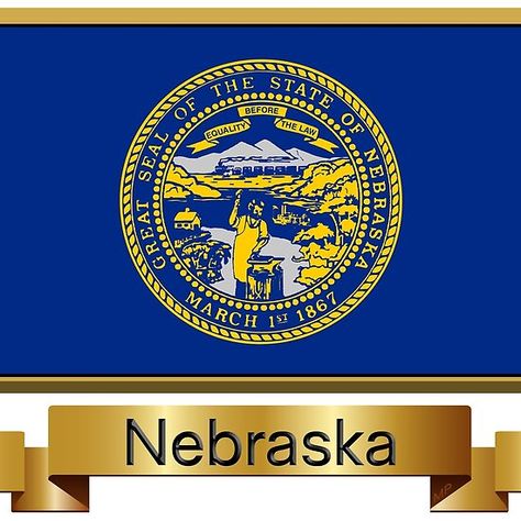 Nebraska State Named Flag Stickers, Gifts and Products Patriotic Posters, Pool Mat, Best Flags, Nebraska State, Travel Postcard, Six Month, Flag Wall, Custom Flags, Fabric Flags