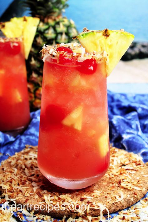 Piña Colada Sangria | I Heart Recipes Pina Colada Sangria, Tropical Sangria, Baked Turkey Wings, Sangria Ingredients, Best Mixed Drinks, I Heart Recipes, Pineapple Corer, Heart Recipes, Chopped Pineapple