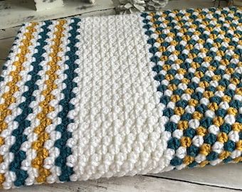 Mustard and Blue Baby Blanket, Crochet, Mustard and Blue Crib Blanket, Nursery Decor, Baby Bedding, Toddler Blanket, Newborn Baby Blanket - Etsy Canada Baby Blue Nursery, Blue Crib, Blue Baby Blanket, Newborn Blanket, Baby Boy Blanket, Crochet Newborn, Boy Blanket, Baby Afghan, Boy Gifts