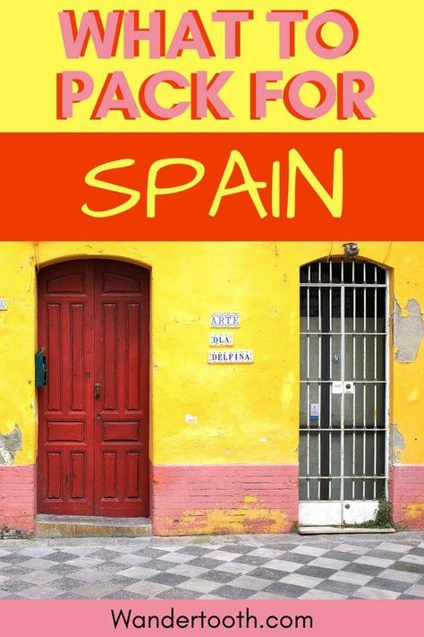 Packing List For Spain, What To Pack For Spain, Pack For Spain, Spain In Summer, What To Wear In Spain, Spain In Winter, Spain Packing List, European Travel Outfit, Barcelona Spain Travel