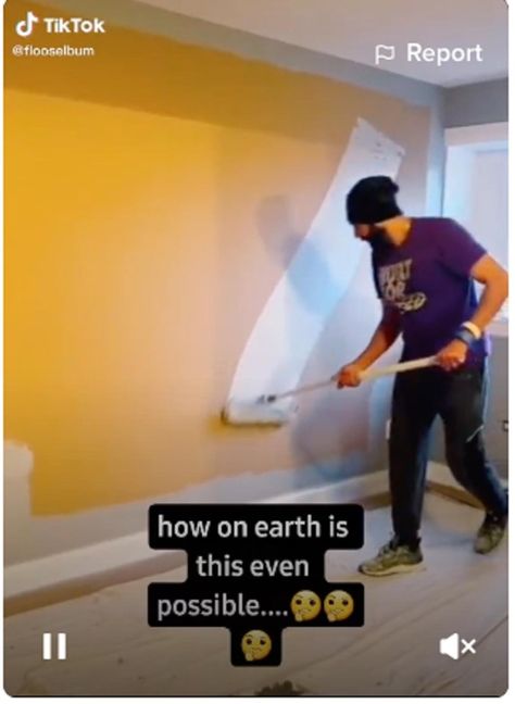 A MAN has amazed homeowners by painting a whole wall in just 30 seconds.  TikTok user @angela_j_official uploaded a clip of the man completing the DIY decorating job at lightning speed.  She included the caption: “How on earth is this even possible?” The man starts off by walking alongside a yellow wall, while making zig-zag […] Wall Painting Tips And Tricks, Best Way To Paint Walls, How To Paint Walls For Beginners, Painting Hacks Wall, Wall Painting Techniques Creative, Painting Hacks For Walls, Paint Techniques For Walls, Painting Tips Walls, Painting Techniques Walls