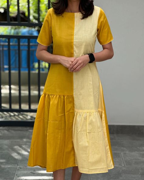 E-1095 Cotton half and half maxi in elbow sleeves (without lining ) Sizes:XXS to XXL Mild soap handwash and steam ironing is recommended Dm for orders and price Colour may slightly vary due to lighting Model Size -Xs [kurti, festive, maxi, co ord, kurta sets, regular wear, casual wear, office wear, style, marriage] #kurti#casulakurti#dailywearkurti#smallbusiness#officewearkurti#officewearstyle#kurtisofeyal#festivekurtis#kurtidesign#kurtis #kurticollection#kurtifashion#kurtistyle#eyald... Half Sleeves Kurti Designs, Sleeves Kurti, Dress For Office, Stylish Kurtis, Stylish Kurtis Design, Gown Party Wear, Churidar Designs, Simple Kurti Designs, Neck Designs For Suits