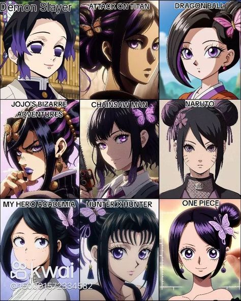 Naruto Characters X Oc, Shinobu Kocho Hairstyle, Demon Slayer Hair, Demon Shinobu, Demon Slayer Ocs, Mitsuri And Shinobu, Long To Short Haircut, Demon Slayer Fanart Shinobu, Kny Characters