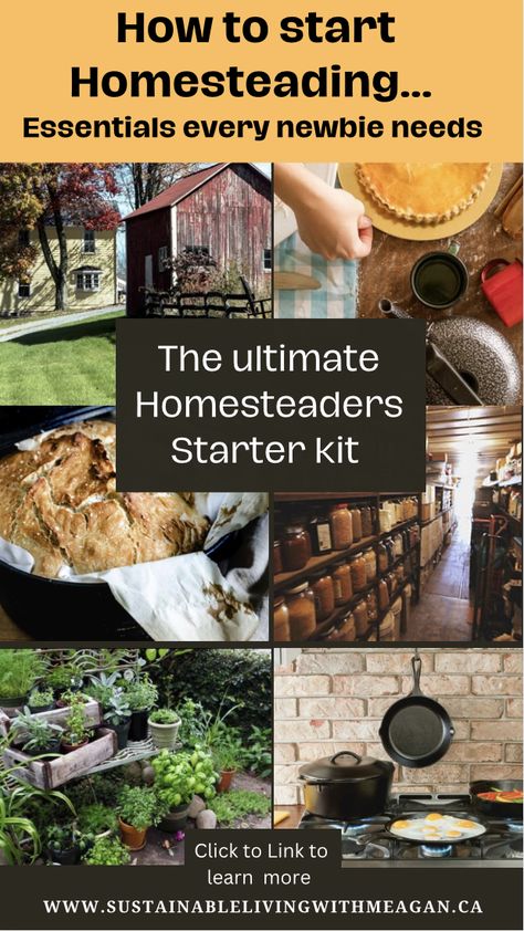 Every new homesteaders needs essential tools for getting started. What dontiu need for gardening? Preserving food? For your chickens or self reliance goals. Check out this ultimate guide for new homesteaders everything youll need to start your homesteading journey. Click link to read the list of essentials. #homesteading #homestead #kitchentools #prepping #gardeningforbeginners #selfsufficient #tools #farming #farmtotable #preserving #growfood Things You Need For Homesteading, Homestead Tools, Prepping For Beginners, Homesteading For Beginners, Functional Life Skills, Survival Supplies, Homeward Bound, Garden Planner, Mini Farm