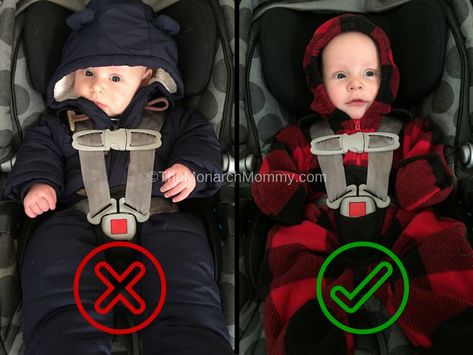 Winter Car Seat Safety- How to Keep Your Kids Safe AND Warm Car Seat Safety Winter, Newborn In Winter, How To Dress Newborn, Infant Car Seat Safety, Newborn Winter, Car Seat Safety, Carseat Safety, Baby Information, Winter Car