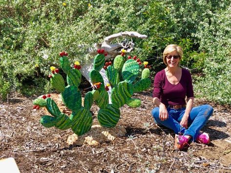 3D Mosaic Cactus Sculpture July 23-26, 2020 – Marsha Rafter Mosaic Cactus, Sculpture Workshop, Cactus Sculpture, San Diego Botanic Garden, 3d Mosaic, Yard Art Crafts, Mosaic Madness, Mosaic Tile Art, Front Yard Design