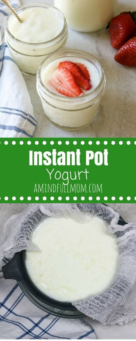 Instant Pot Yogurt: Step by step directions for making yogurt in an electric pressure cooker. Includes directions for nonfat, full fat and Greek yogurt. Also ways to naturally sweeten yogurt. This is EVERYTHING you need to know about making Instant Pot Yogurt. #instantpot #pressurecooker #yogurt Instant Pot Yogurt Recipe, Homemade Yogurt Recipes, Instant Pot Yogurt, Make Greek Yogurt, Making Yogurt, Best Instant Pot Recipe, Healthy Instant Pot Recipes, Slow Cook, Homemade Yogurt